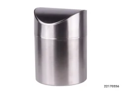 Abfalleimer Tischabfalleimer Swing Edelstahl silber 16,5x12cm
