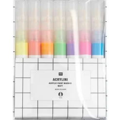 Acrylini Marker Set 3mm Strichstärke 7 Farben verschiedene Farbgruppen von Rico Design