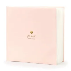 Album For sweet Memories Gästebuch blanko Papier rosa goldfarbig 22 Seiten 20,5x20,5cm