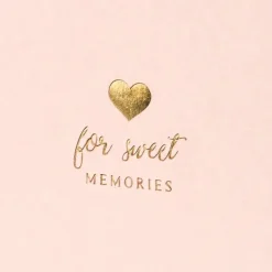 Album For sweet Memories Gästebuch blanko Papier rosa goldfarbig 22 Seiten 20,5x20,5cm