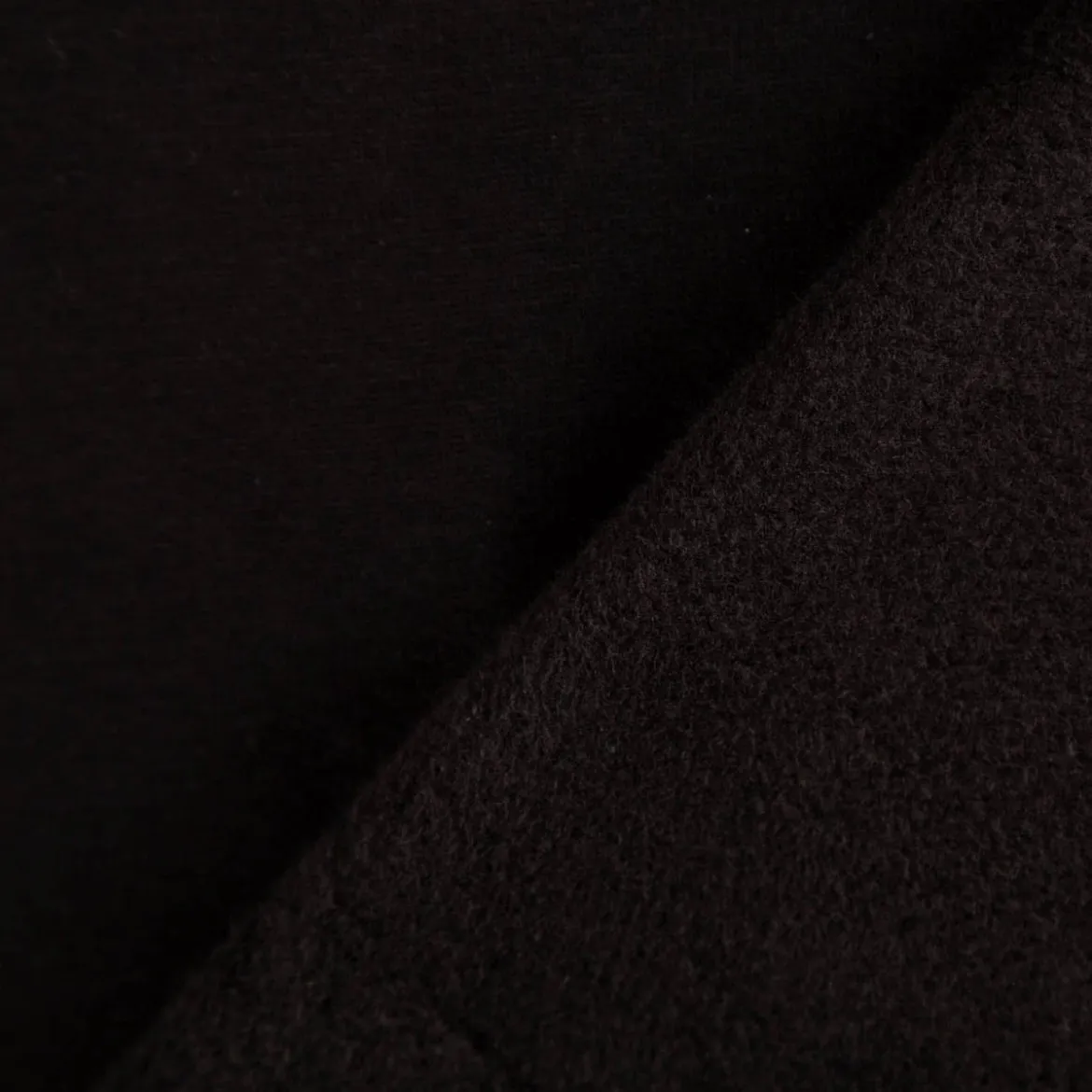Alpenfleece Stoff uni schwarz 1,50m Breite