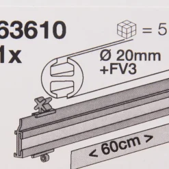 Alu Paneelwagen für FV Schienen und 20mm Profile inkl. Beschwerungsstab edelstahlfarben