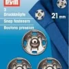 Annäh-Druckknöpfe MS silberfarbig 21 mm