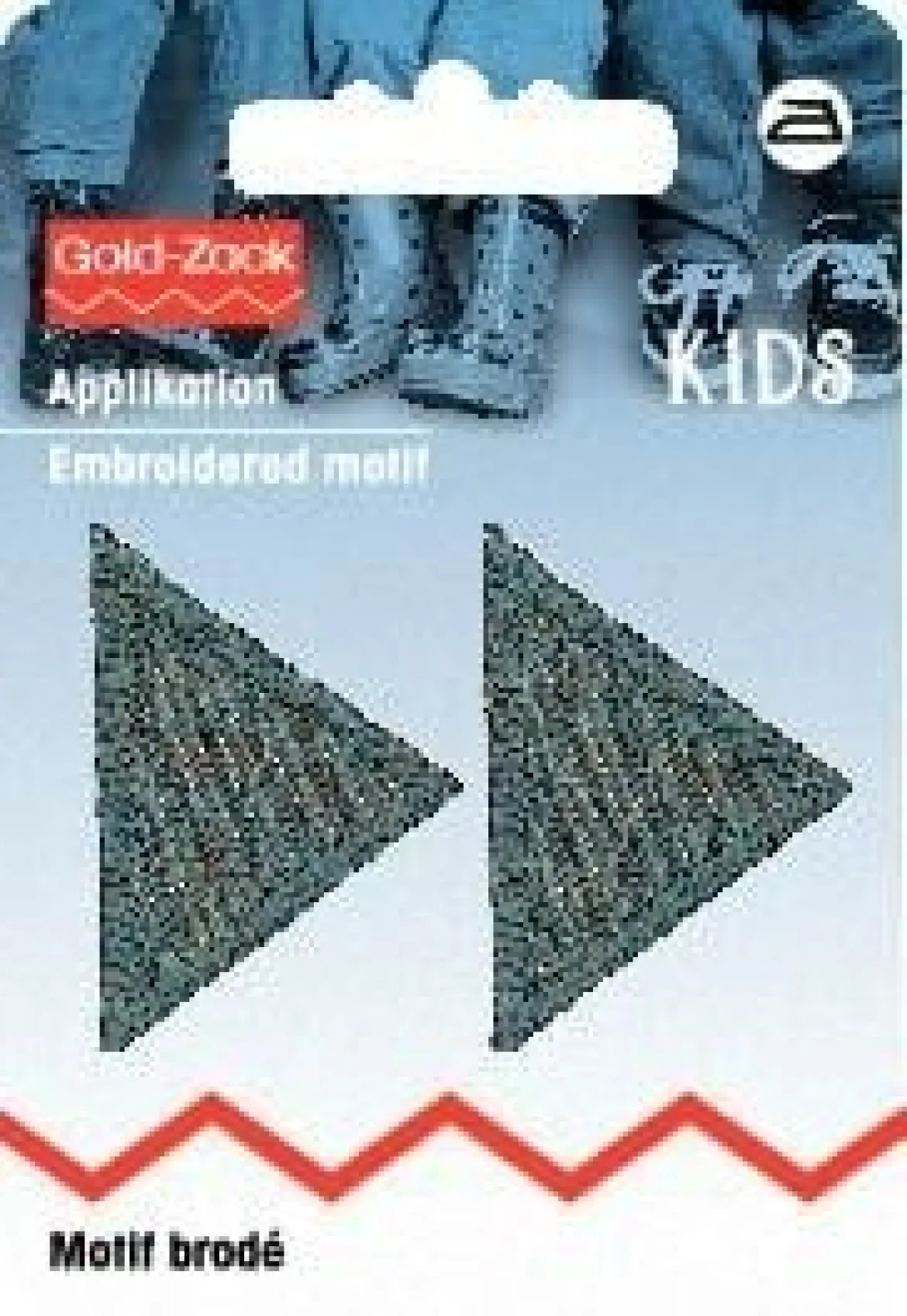 Applikation Dreiecke grau