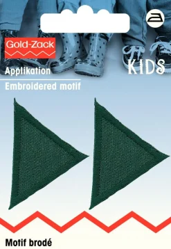 Applikation Dreiecke grün 2 Stück 3,5x2,5cm