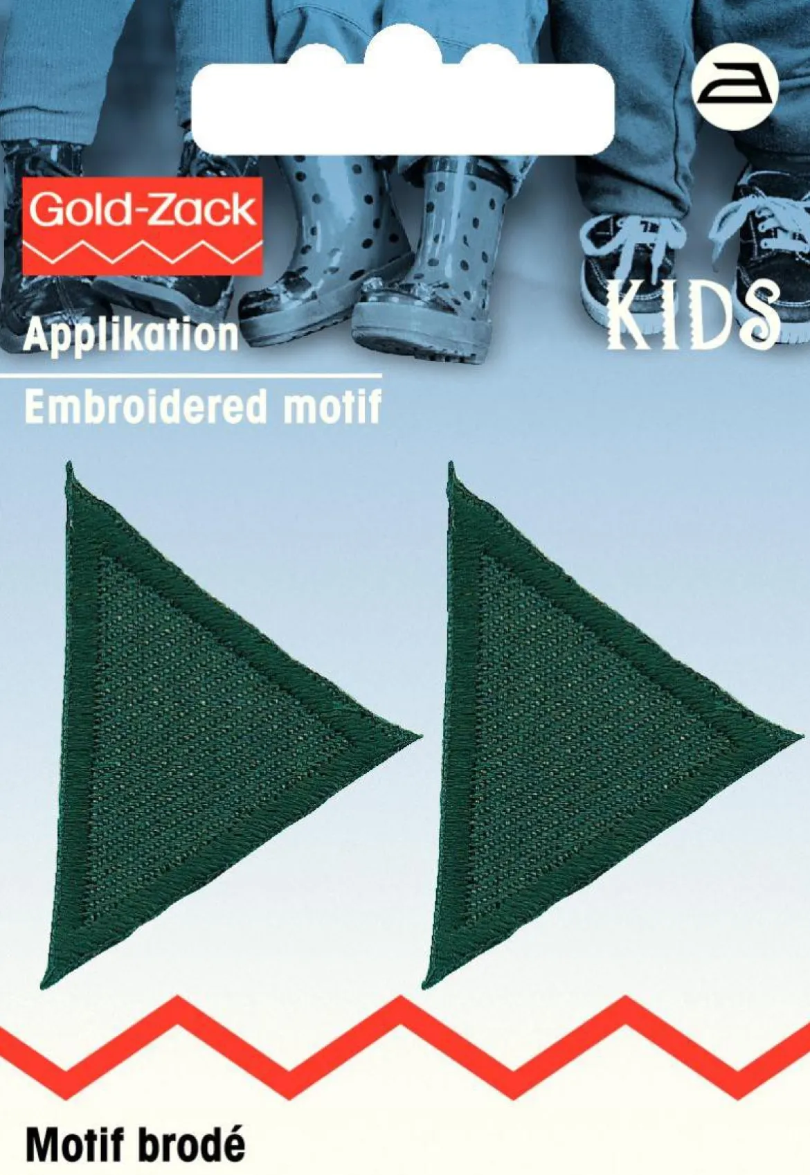 Applikation Dreiecke grün 2 Stück 3,5x2,5cm