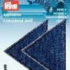 Applikation Dreiecke gross Jeans dunkel