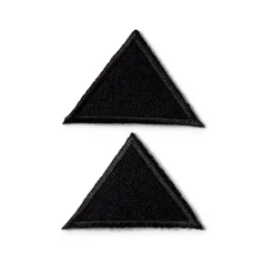 Applikation Dreiecke schwarz zum Aufbügeln 25x35mm im 2er Pack von Prym