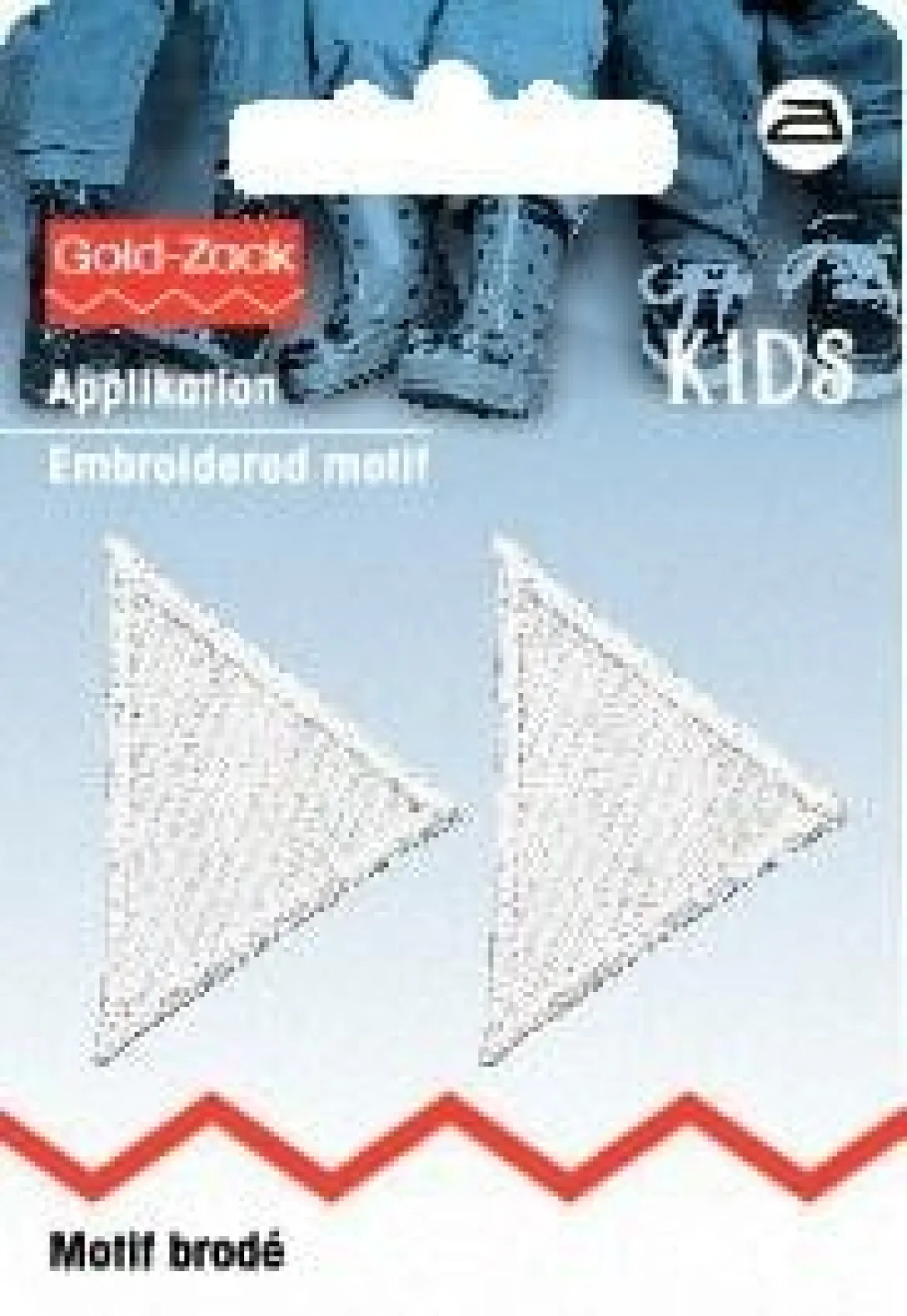 Applikation Dreiecke weiß