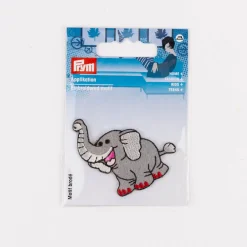 Applikation Elefant aufbügelbar grau 50x56mm von Prym