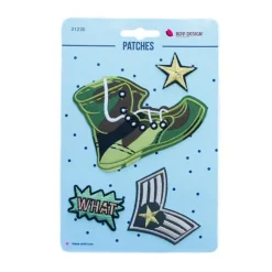 Applikationen Set 4 Stück Armee Schuh Stern Abzeichen