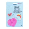 Applikationen Set 4 Stück Katze Herz Regenbogen