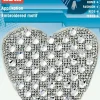 Applikation Glamourtransfer Herz silber