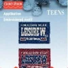Applikation Jeanslabel blau/rot Rechteck Leisure W.