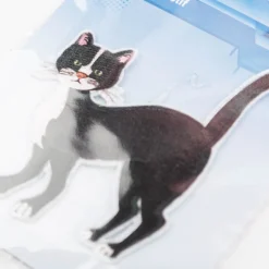Applikation Katze selbstklebend/aufbügelbar schwarz weiß 70x78mm von Prym