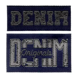 Applikation Label Denim jeansblau von Prym