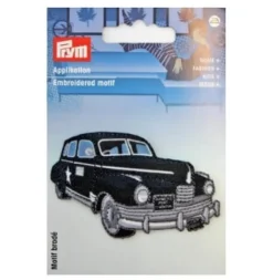 Applikation Oldtimer schwarz zum Aufbügeln 45x72mm von Prym