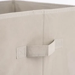 Aufbewahrungsbox Fuchs Samtoptik grau weiß 29x29cm