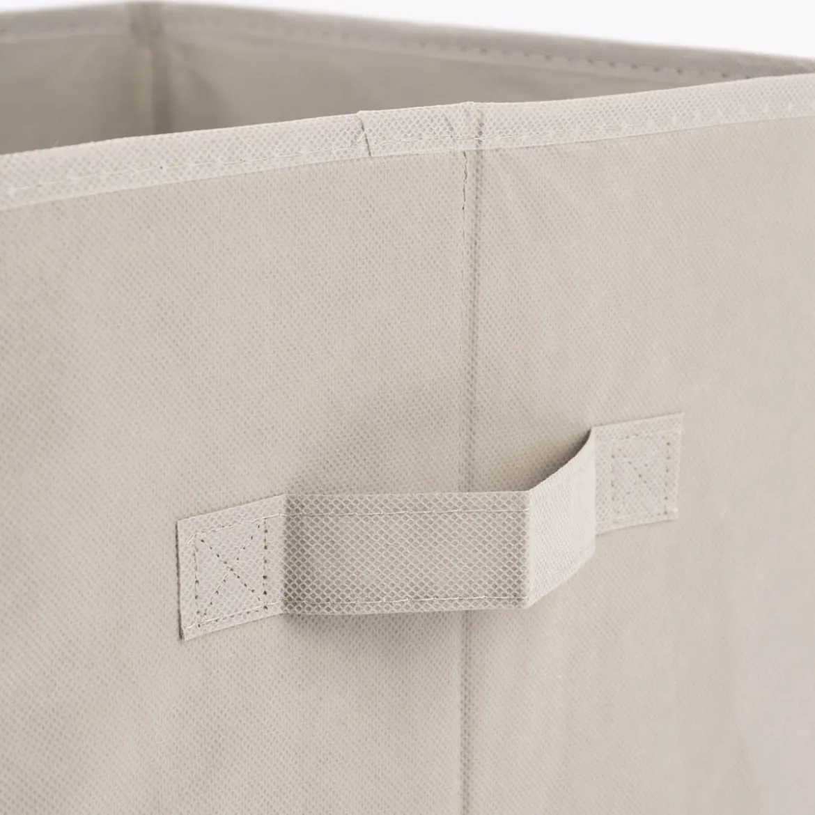 Aufbewahrungsbox Fuchs Samtoptik grau weiß 29x29cm