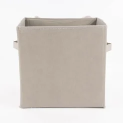 Aufbewahrungsbox Fuchs Samtoptik grau weiß 29x29cm
