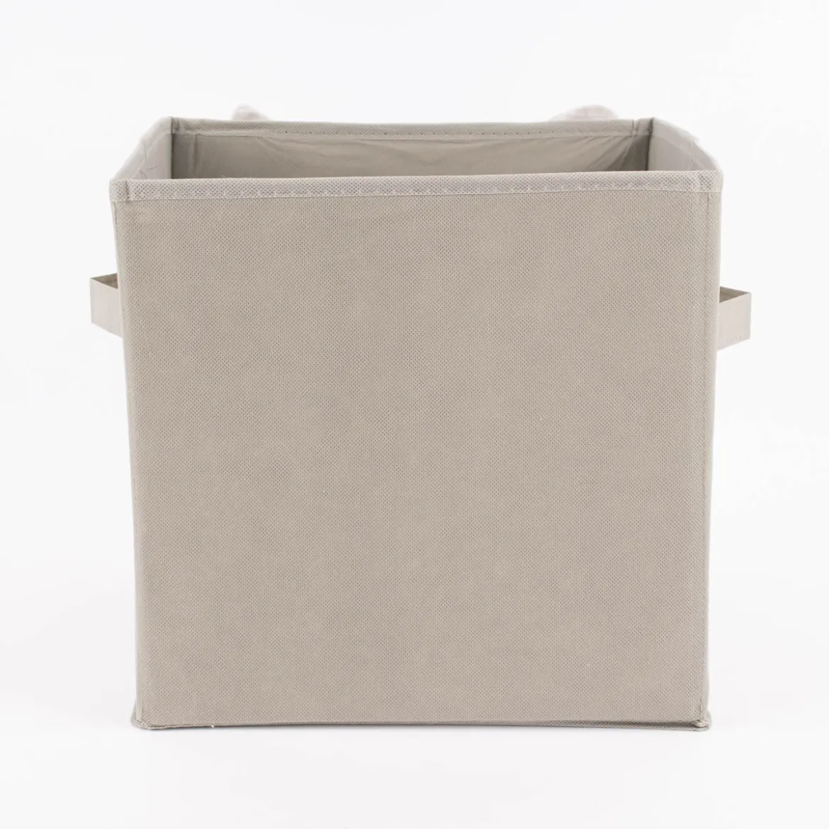 Aufbewahrungsbox Fuchs Samtoptik grau weiß 29x29cm