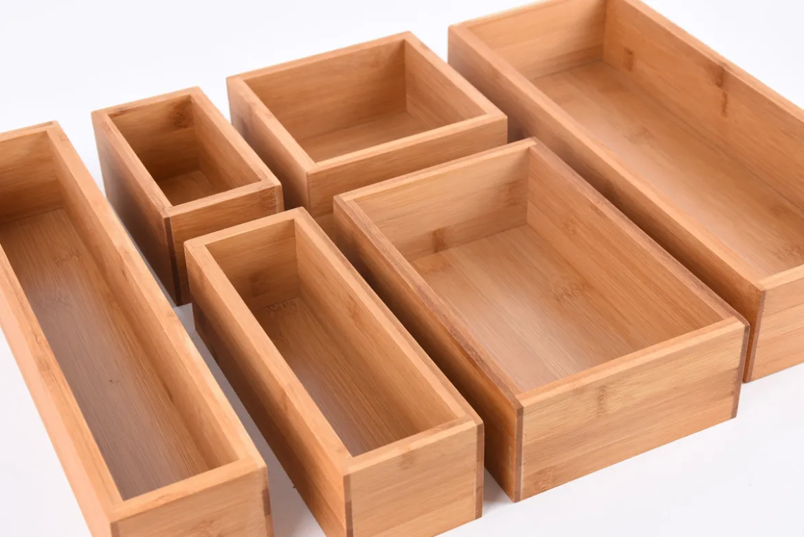Aufbewahrungsbox Kiste Bambus 38x8x7cm