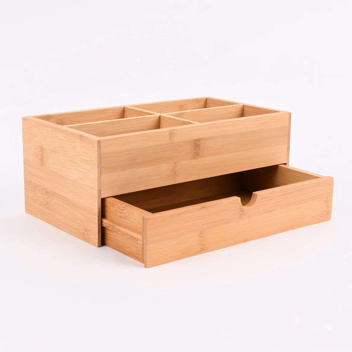 Aufbewahrungsbox mit Schublade aus Bambus 27x15x11cm
