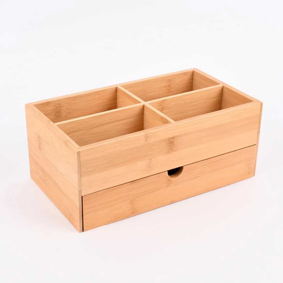 Aufbewahrungsbox mit Schublade aus Bambus 27x15x11cm