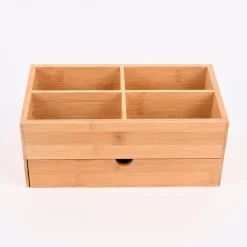 Aufbewahrungsbox mit Schublade aus Bambus 27x15x11cm