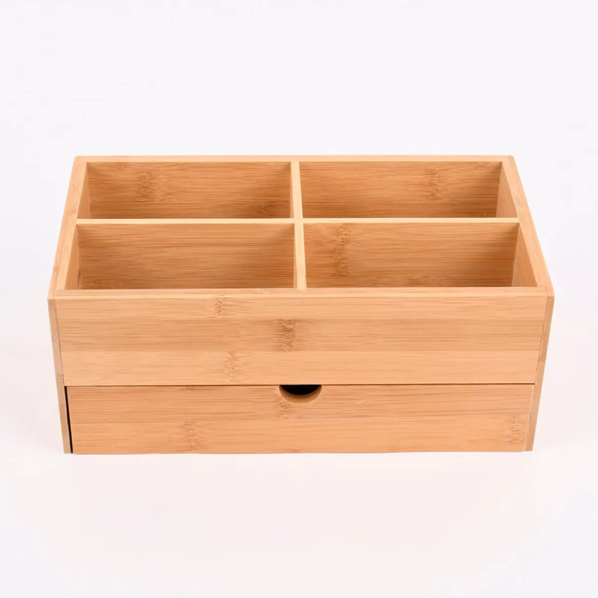 Aufbewahrungsbox mit Schublade aus Bambus 27x15x11cm