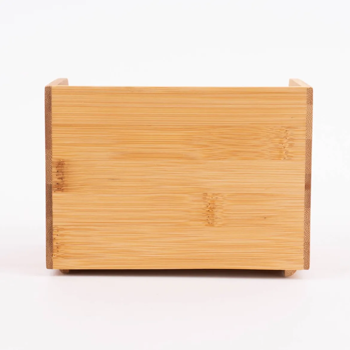 Aufbewahrungsbox rechteckig mit abgesenktem Rand Bambus natur 17,5x15,5x13xcm