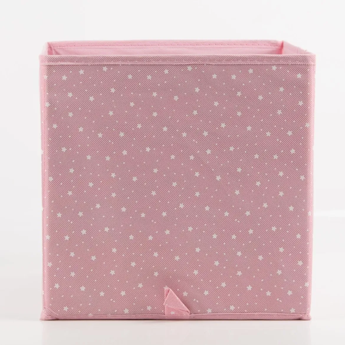 Aufbewahrungsbox Sternchen faltbar mit Henkeln rosa 29x29x29cm