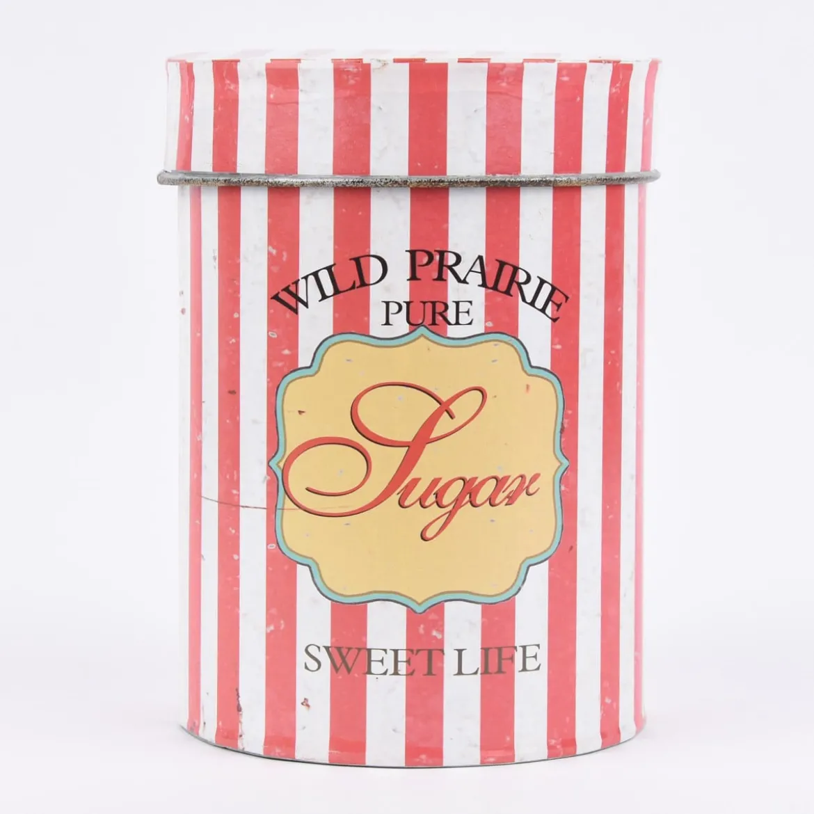 Aufbewahrungsdose Retro Tea Blech rot weiß 16x22cm