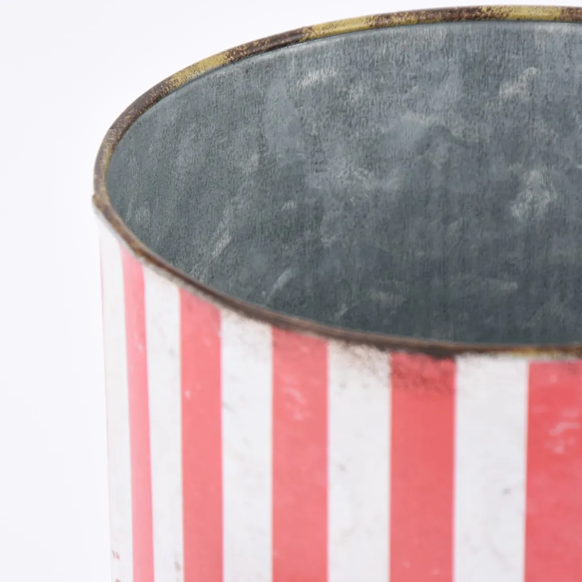 Aufbewahrungsdose Retro Tea Blech rot weiß 16x22cm