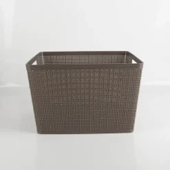 Aufbewahrungskorb Kunststoff grün, blau oder braun 35x29x21cm