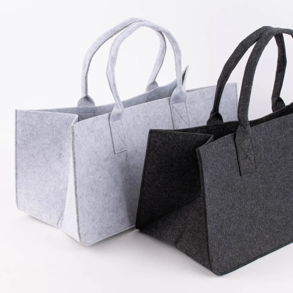 Aufbewahrungstasche Filz hellgrau oder dunkelgrau 50x25x25cm