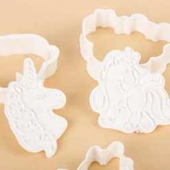 Ausstecher mit Stempelgriff Einhorn 6er Set aus Kunststoff für Backen und DIY von Creativ Company