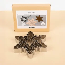 Ausstecher Schneeflocke Stern 4er Set aus Metall für Backen und DIY von Creativ Company