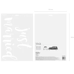 Autosticker Just Married weiß 45x30cm
