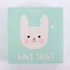 Baby Söckchen Hase Bonnie 4er Set in Geschenkbox pastell 13,5x13,5cm