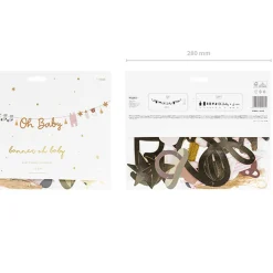 Baby Shower Girlande OH BABY 17teilig 2,5m