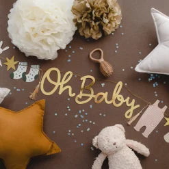Baby Shower Girlande OH BABY 17teilig 2,5m