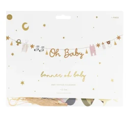 Baby Shower Girlande OH BABY 17teilig 2,5m