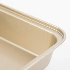 Backform für Brownies aus Metall goldfarbig 30x20x5cm