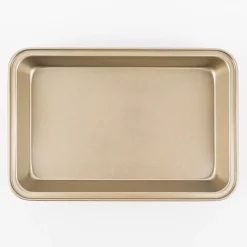 Backform für Brownies aus Metall goldfarbig 30x20x5cm