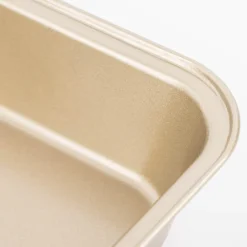 Backform und Bratform aus Metall goldfarbig 34x24x5,8cm