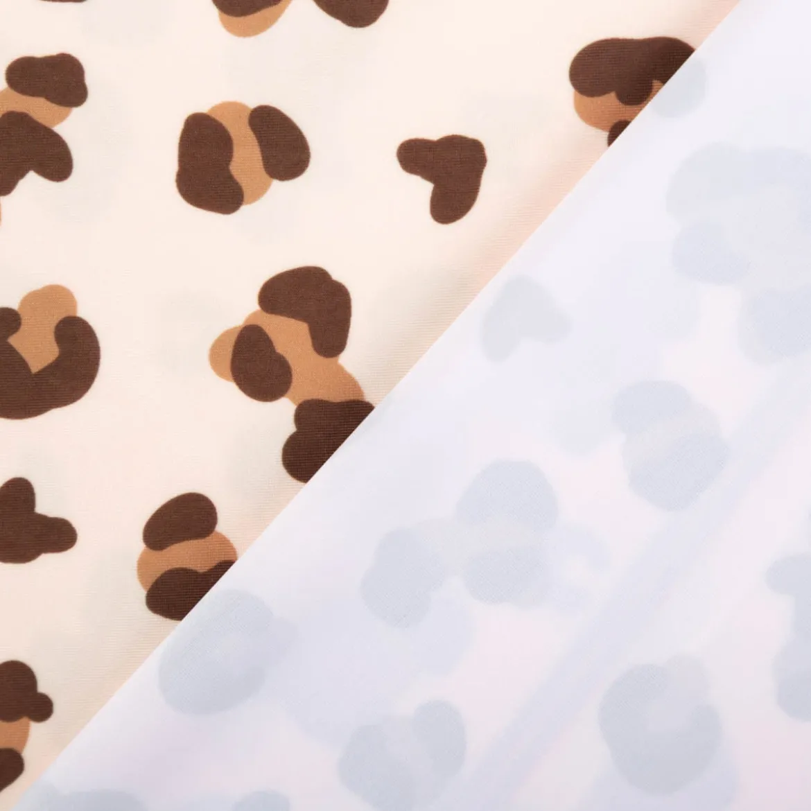 Badeanzugstoff UPF 50 bi-elastisch recycelt Leo beige 1,50m Breite