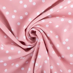 Badeanzugstoff UPF 50 bi-elastisch recycelt Punkte rosa 1,50m Breite