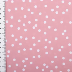 Badeanzugstoff UPF 50 bi-elastisch recycelt Punkte rosa 1,50m Breite