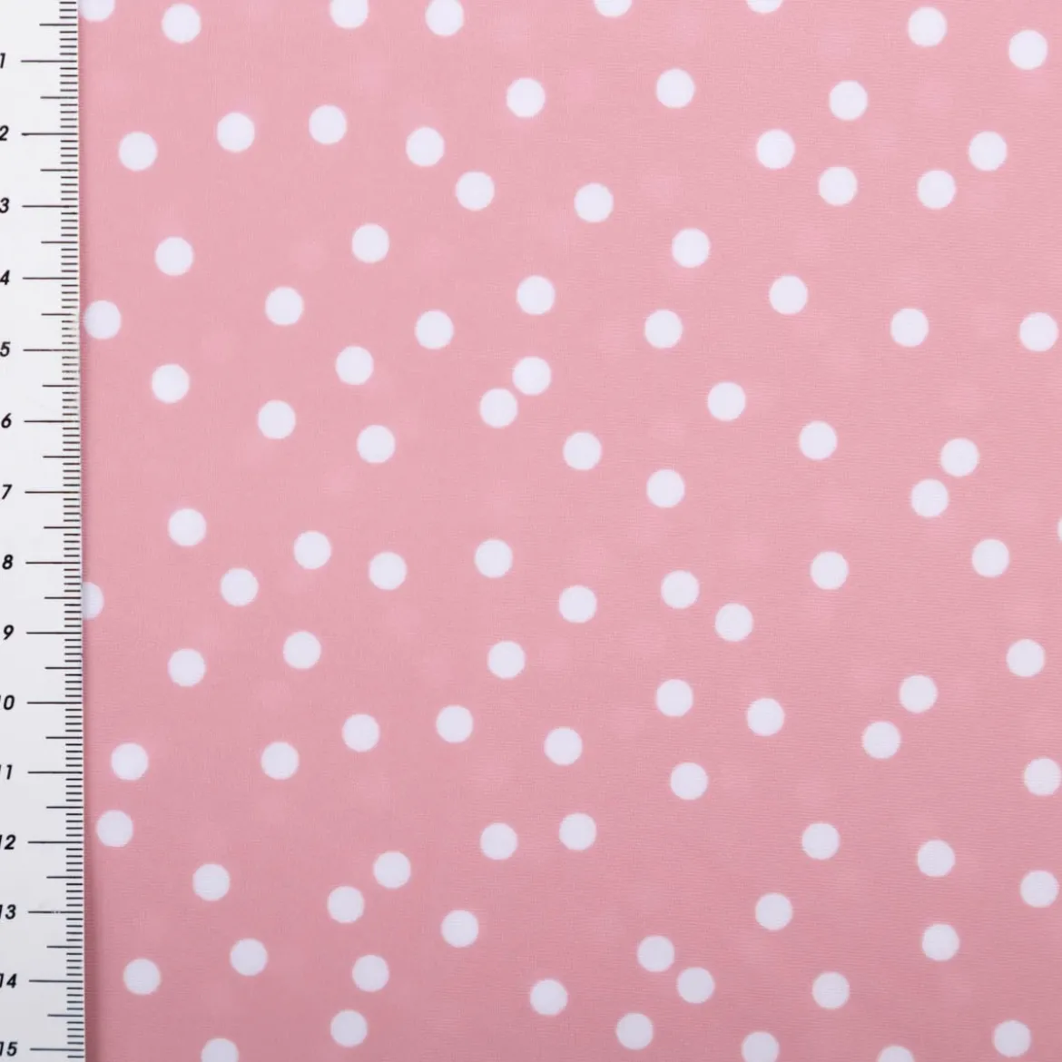 Badeanzugstoff UPF 50 bi-elastisch recycelt Punkte rosa 1,50m Breite